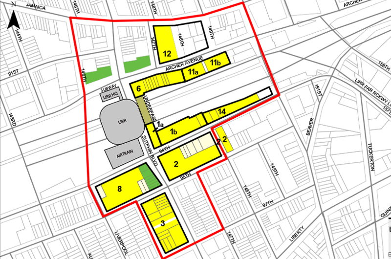 Map of High Rise Development in Downtown Jamaica